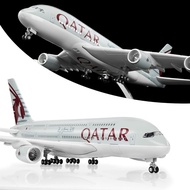 Qatar Airways A380 47CM Aircraft Model Die-cast Metal Airplane