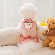 DY Loving Japanese Pet Clothes Dog Cashmere Waffle Dress Warm Poodle Pomeranian National Style Coat