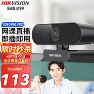 海康威视（HIKVISION） 直播电脑摄像头高清带麦克风摄像头电脑即插即用高清摄像头网课 视频 DS-E12(1080P直播+会议+教学)