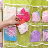 16 Pockets Door Wardrobe Hanging Bag DIY Rack Hanger Storage Organizer