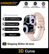 Curve Smart Watch Waterproof 2.01-inch Curved IPS Screen Bluetooth Call Running Pace Custom Wallpape