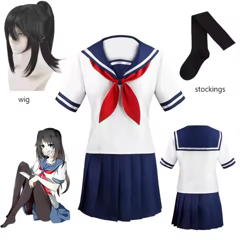Hot Game Yandere Simulator Cosplay Costume Yandere Chan Ayano Aishi Cosplay Women Dress Japanese JK 