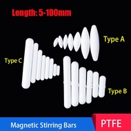 Type A/B/C Magnetic Stirring Bars PTFE With Rings Cylindrical Stirring Bars Length 5/6/7/8/9/10~100m