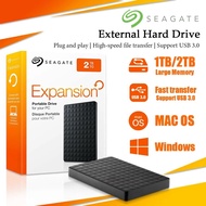 ฮาร์ดดิสก์ hdd external SEAGATE external hard disk ของแท้ 2tb/1tb ฮาร์ดดิสก์พกพา hard disk USB3.0 2.5" ฮาร์ดไดรฟ์คุณภาพสูง รับประกัน 3 ปี