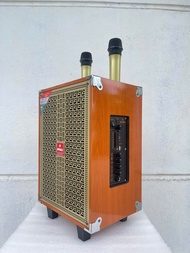 Loa xách tay karaoke 8002S- Ontekco bass 20 kèm 2 micro không dây  nhỏ gọn thiết kế sang trọng  hát 