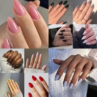 [Handmade Press on Nail] Plain Colour press on nail set with jelly gel