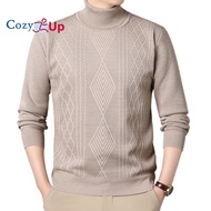 Áo len nam crewneck Áo len dệt kim giản dị Waffle Áo len chui đầu cho nam giới