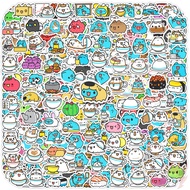 110Pcs/Set ☆ Bugcat Capoo Q-1 Delicious Food & Coffee Time Mini Diary Manual Stickers ☆ DIY Fashion 