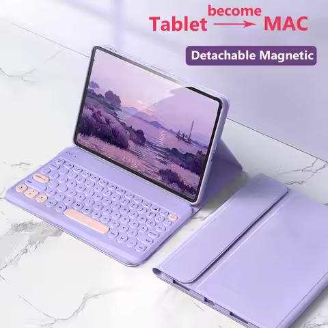 Touchpad Keyboard with Case for Lenovo Xiaoxin Pad 12.1 2025 (TB365FC) Smart Folio Stand Case Magnet
