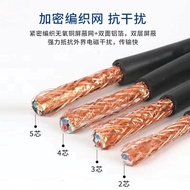 Oxygen-Free Copper RVVP Shielded Wire Signal Cable 2-Core 3-Core 4-Core 5-Core 6-Core 0.5/0.75/1/1.5