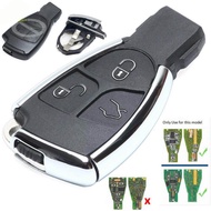 3 ปุ่มดัดแปลงกรณีเปลือกกุญแจรีโมทสมาร์ท FOB สำหรับ Mercedes Benz CLS C E S