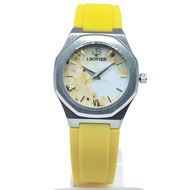J.Bovier Swiss Movement Silicone & Leather Strap Quartz Women Watch [Free Gift] B28-22211-SYCY