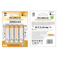 PUJIMAX - AA 電芯 2000mAh 環保充電池 NI-MH 充電電池 - 4粒裝