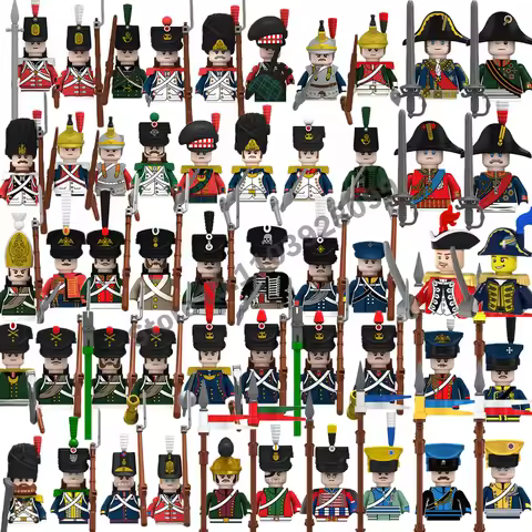 Hot Napoleonic Wars Medieval Military Building Blocks MOC General Marshal French British Prussian So