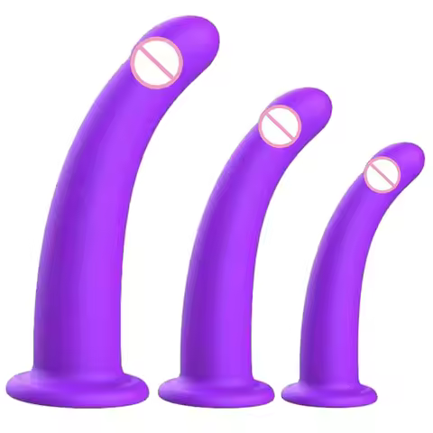 Silicone Prostate Massager with Strong Suction Cup, Male G-Spot Stimulator, Flexible Anal Plug for B