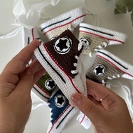 嬰兒靴 Converse 鉤針編織男女通用鉤針嬰兒靴子鞋淋浴禮物新生兒