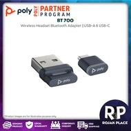 Poly BT700 High Fidelity Bluetooth Adapter Dongle USB A & C Plantronics Polycom