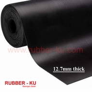 Rubber Sheet with Fabric Texture Surface I 12.7mm(1/2")x1mtr(W)x1mtr(L) I Rough Surface Sheeting I H