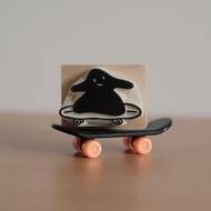 【手刻印章】謎之生物 05 滑板百變怪