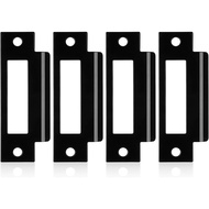 4Pcs 4-7/8" Universal Door Strike Plate Replacement Stainless Steel Plated Lock Strike Plate T Strik