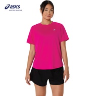 ASICS Women SILVER Short Sleeve Tee in Pink Rave Sport Wear Woman Sport Shirt Woman Sport Top