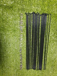 ซี่ลวด แสตนเลส สีดำ (ใช้ได้กับจักรยานขนาด 26" ขึ้นไป) #14G มีหลายขนาดให้เลือกตั้งแต่ 263 - 296 mm. พ