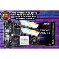 BUNDLE AMD RYZEN 5 PRO 5600G | ASUS B450M-K II | 16GB RAM DDR4 3600MHZ RGB TFORCE RAM
