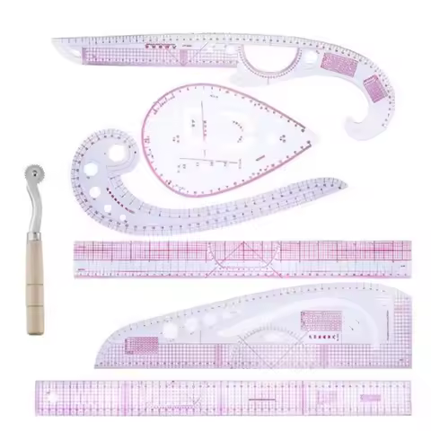 French Metric Curve Ruler Soft Grading Ruler Measure Tailor Ruler Drawing Template Sewing Accessorie