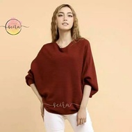 Batwing Lasperal Knitted Batwing Blouse (Thick Material) Batwing Knitted Blouse/ Batwing Model Women