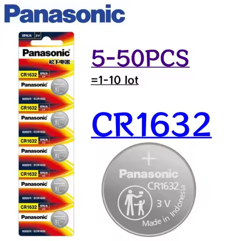 5-50PCS Original PANASONIC CR1632 CR 1632 3V Lithium Battery For Watch Calculator Clock Remote Contr