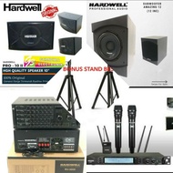 PAKET KARAOKE SPEAKER HARDWELL 10 INCH AMPLI DAN SUBWOOFER HARDWELL ORIGINAL