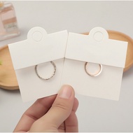 100 ring tags, navel piercing tags, plain white, 4x6cm