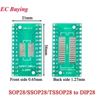 20pcs/5pcs SOP28/SSOP28/TSSOP28 to DIP Turn DIP28 Pinboard SMD 2.54mm Pitch 0.65mm/1.27mm PCB Adapte