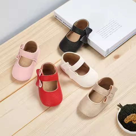Spring and Autumn Style 0-1 Year Old Baby Soft Rubber Bottom Princess Shoes 3-6 Month New Baby Walki