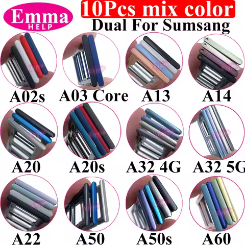 10Pcs Sim Card Holder For Samsung Galaxy A14 A13 A22 A32 A60 A50S A03Core A02S Dual Sim Slot Tray So