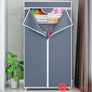 Zipped Wardrobe Almari DIY Pasang Sendiri Berzip Zip Baju Cover Clothes Canvas Large Capacity Ruang Besar Luas  拉链衣橱