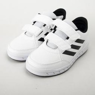 零碼出清~ADIDAS AltaSport 黏扣皮革 兒童慢跑鞋 黑/白 D96830  現貨