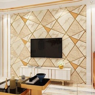 Wallpaper Dinding Ruang Tamu Minimalis Motif Keramik 3D Wallpaper