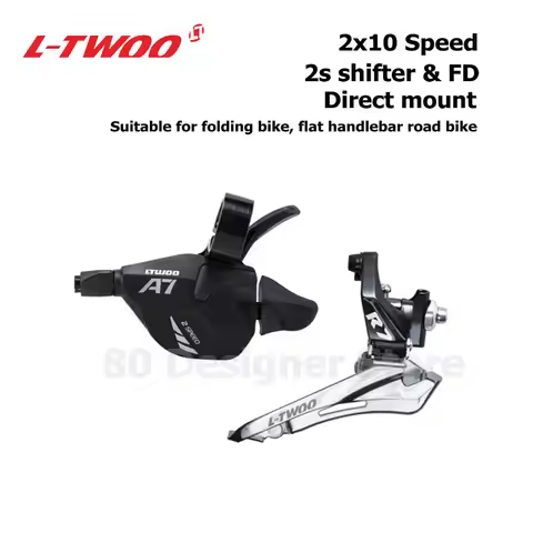 LTWOO R7 2x10 A7 2S shifter R7 front derailleur A7 shifter compatible with folding bike, flat handle