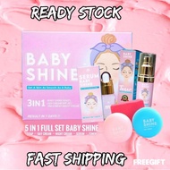 Baby Shine Skincare Viral Set Dherbs Serum Dull Acne Cream Night Cream Day Cream Anti Aging Wrinkle 
