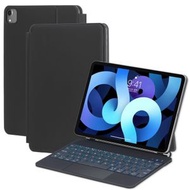 全城熱賣 - 適用於iPad Air 11 2025 / 2024 / Pro 11 2022 P109妙控七彩鍵盤藍牙觸控鍵盤皮套（黑色）
