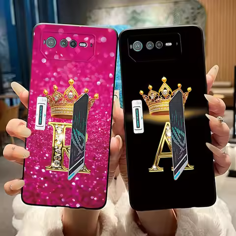 For Asus ROG Phone 6 5G Letter Crown Letter Design Case For Asus ROG Phone 6 Pro 5G Soft Silicone Sh