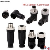 IWENNEYBU M12 Sensor Connector, Connector Sensor Plug M12 Aviation Plug, Male Female Socket Power Ad