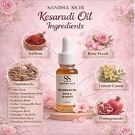 Natural Kesaradi Facial Oil Rose Ayurvedic Herbal Root Extract Brightening Repair Serum For Dry Dull