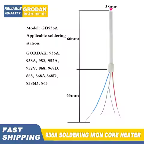 GORDAK 936A Soldering Iron Core Heater 50W Ceramic Heating Element For 936A 952 952A 952D 952V 968D 