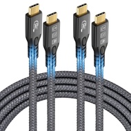 Type C to C Cable 6.6FT 2Pack, 20Gbps/240W/USB C 3.2 Gen 2 Cable 4K@60Hz Video and Audio Output Cord