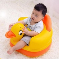 Yellow duck-shaped baby sitting training chair, floating chair for babies 4-5 months old
