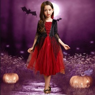 halloween kids costume kids Halloween Gauze Princess-Vampire Costume for Girls