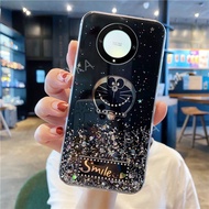 New Doraemon Casing For HONOR X9a 5G / X9b Bling Glitter Clear Star Space TPU Soft Phone Case HONORX