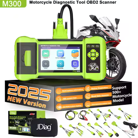 M300 JDiag OBD2 Motorcycle Diagnostic Tool ,Scanner for AEON BMW DUCATI Kawasaki - ABS/CO Test, Faul